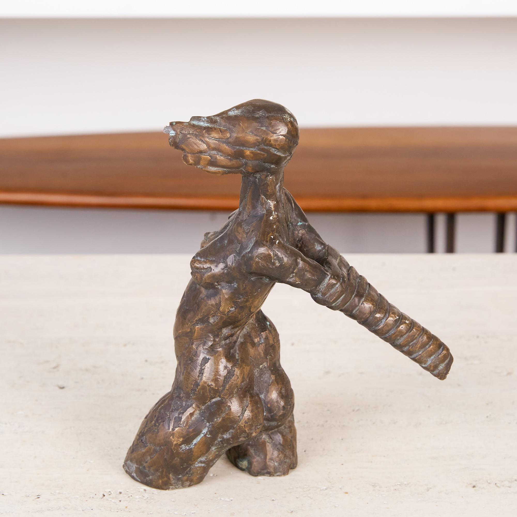 20th Century Giacometti Style Bronze Figurative Sculpture