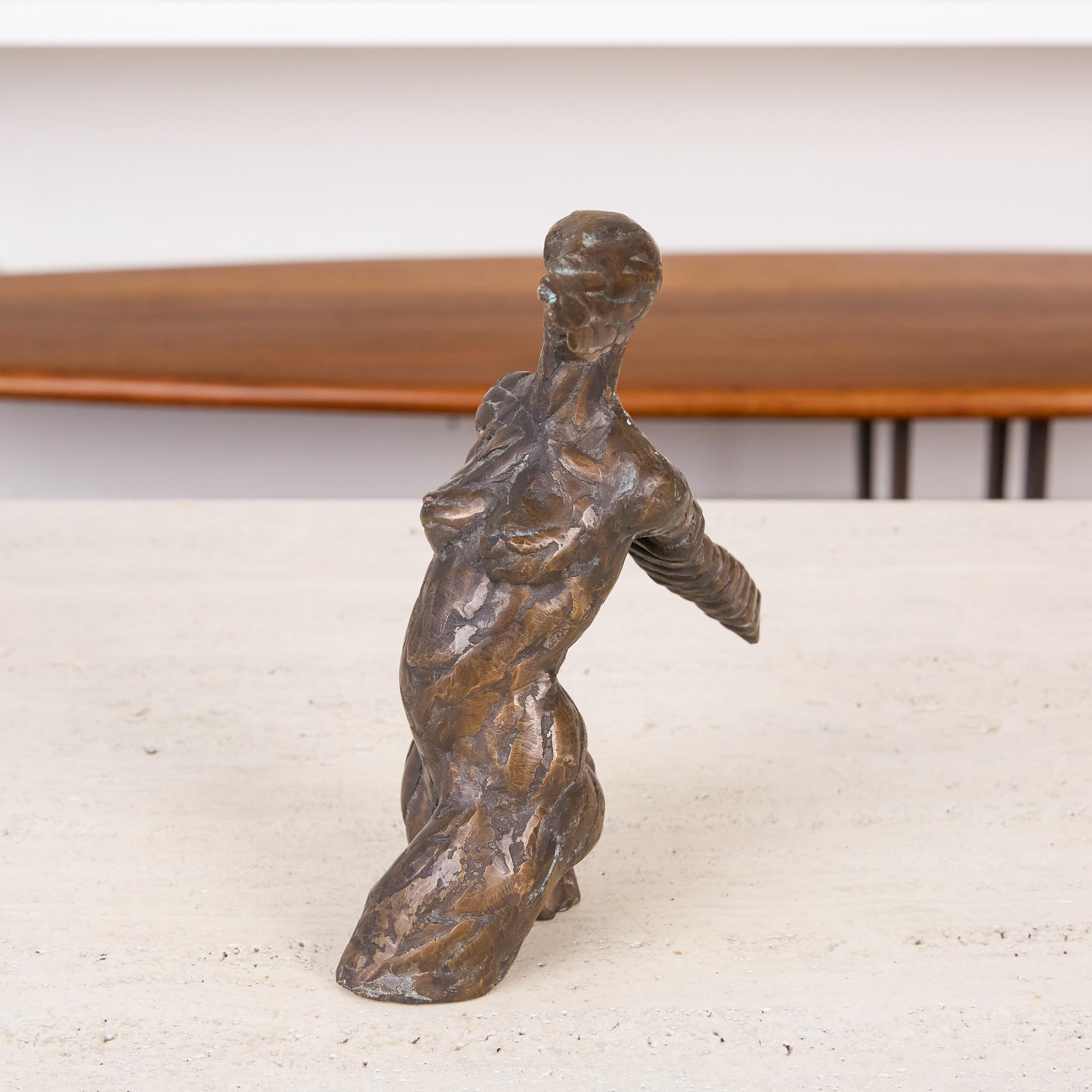Giacometti Style Bronze Figurative Sculpture 1