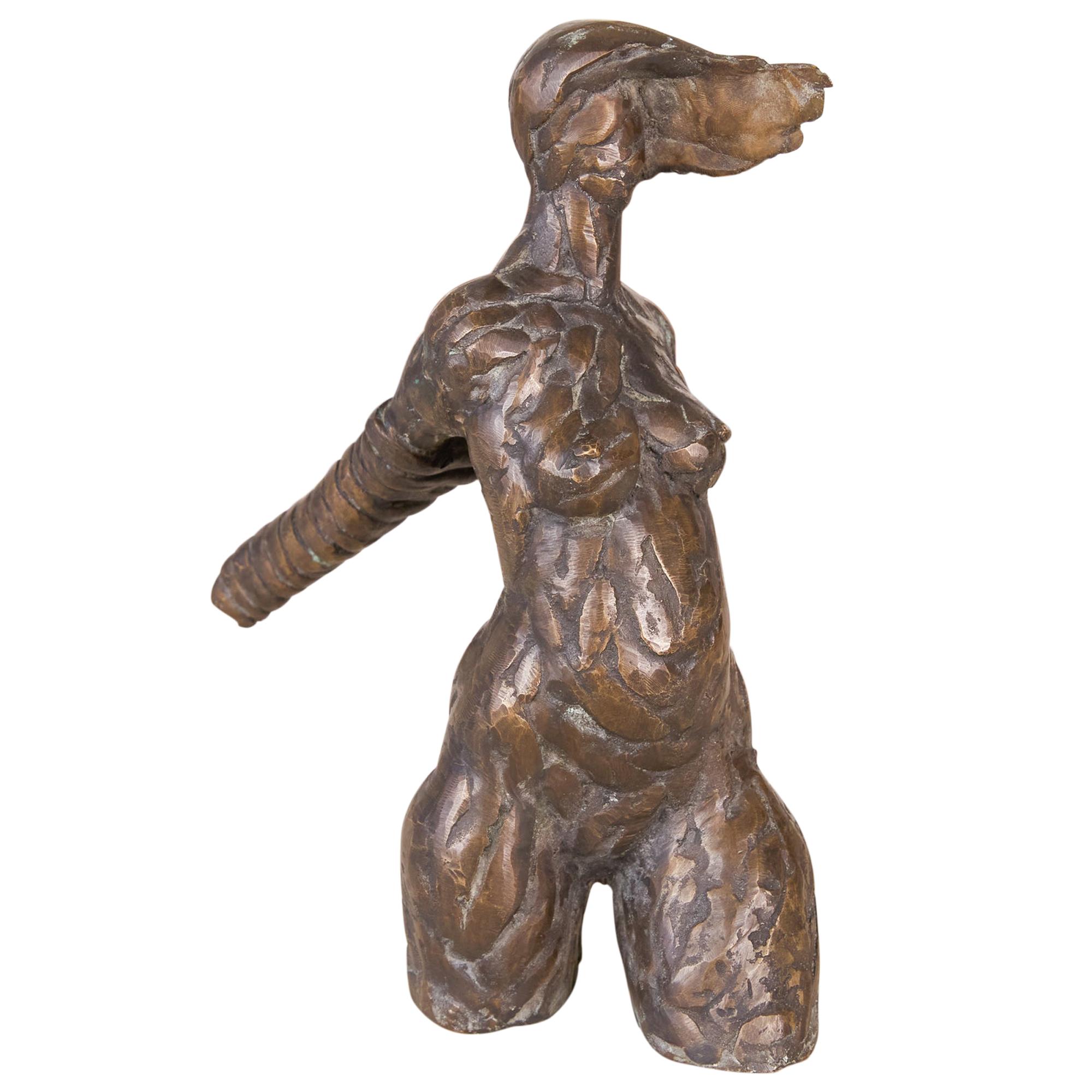 Giacometti Style Bronze Figurative Sculpture