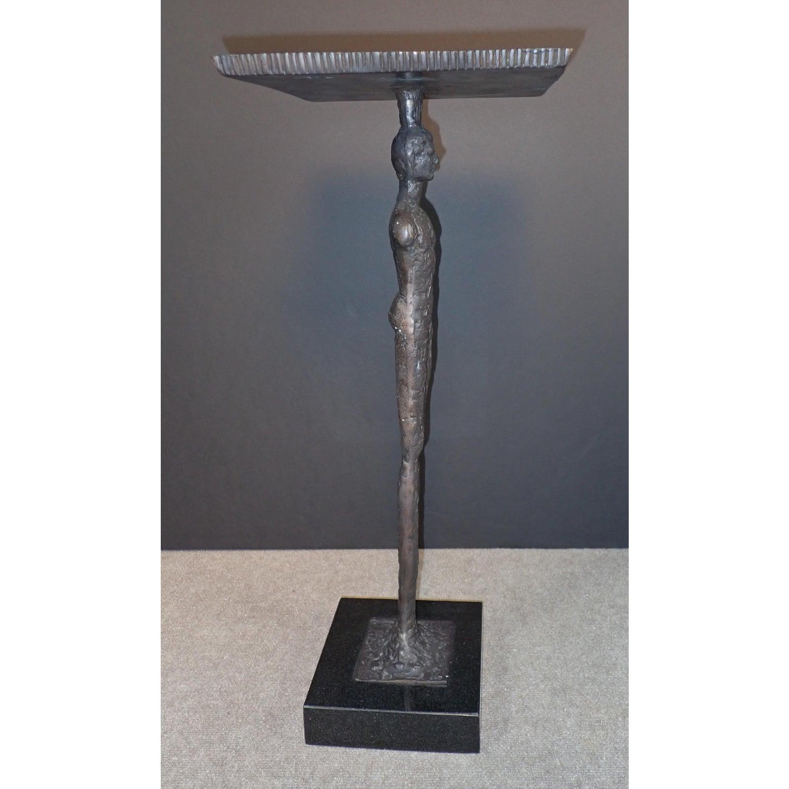 Giacometti Style Bronze Figurative Side Table 3