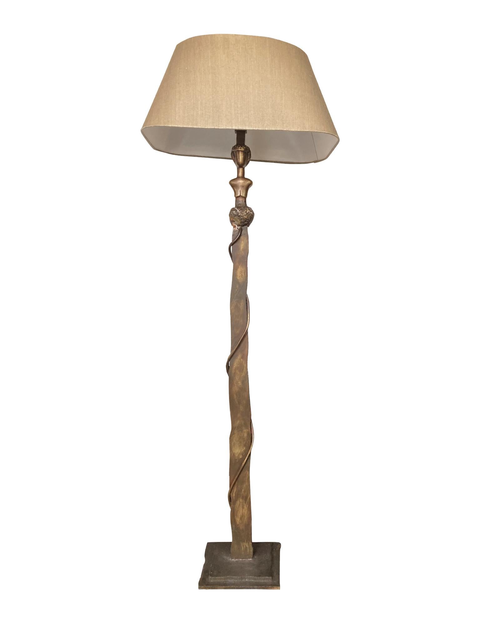 Giacometti-Style Bronze Floor Lamp In Good Condition In New York, NY