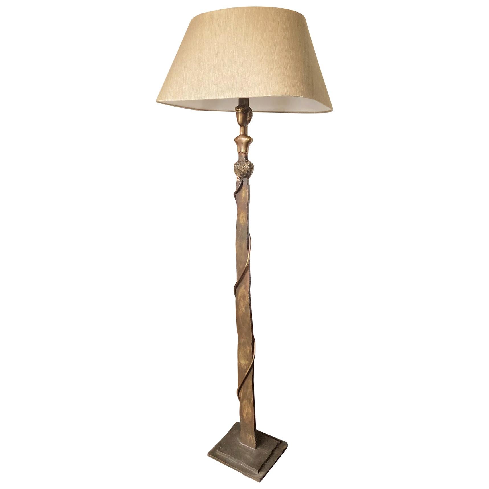 Giacometti-Style Bronze Floor Lamp