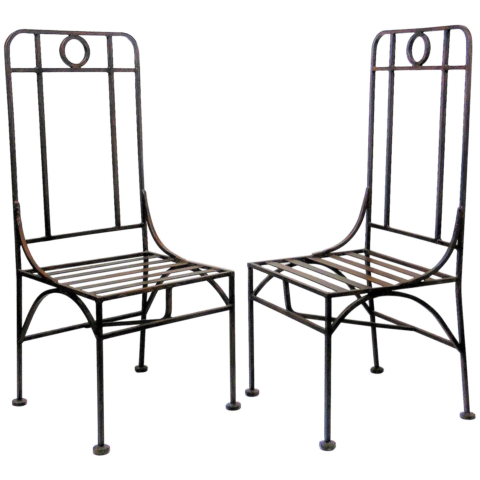 Giacometti Style Bronze Patina Occasional or Dining Chairs