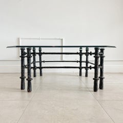 Giacometti Style Bronzed Aluminum Brutalist Cocktail Table