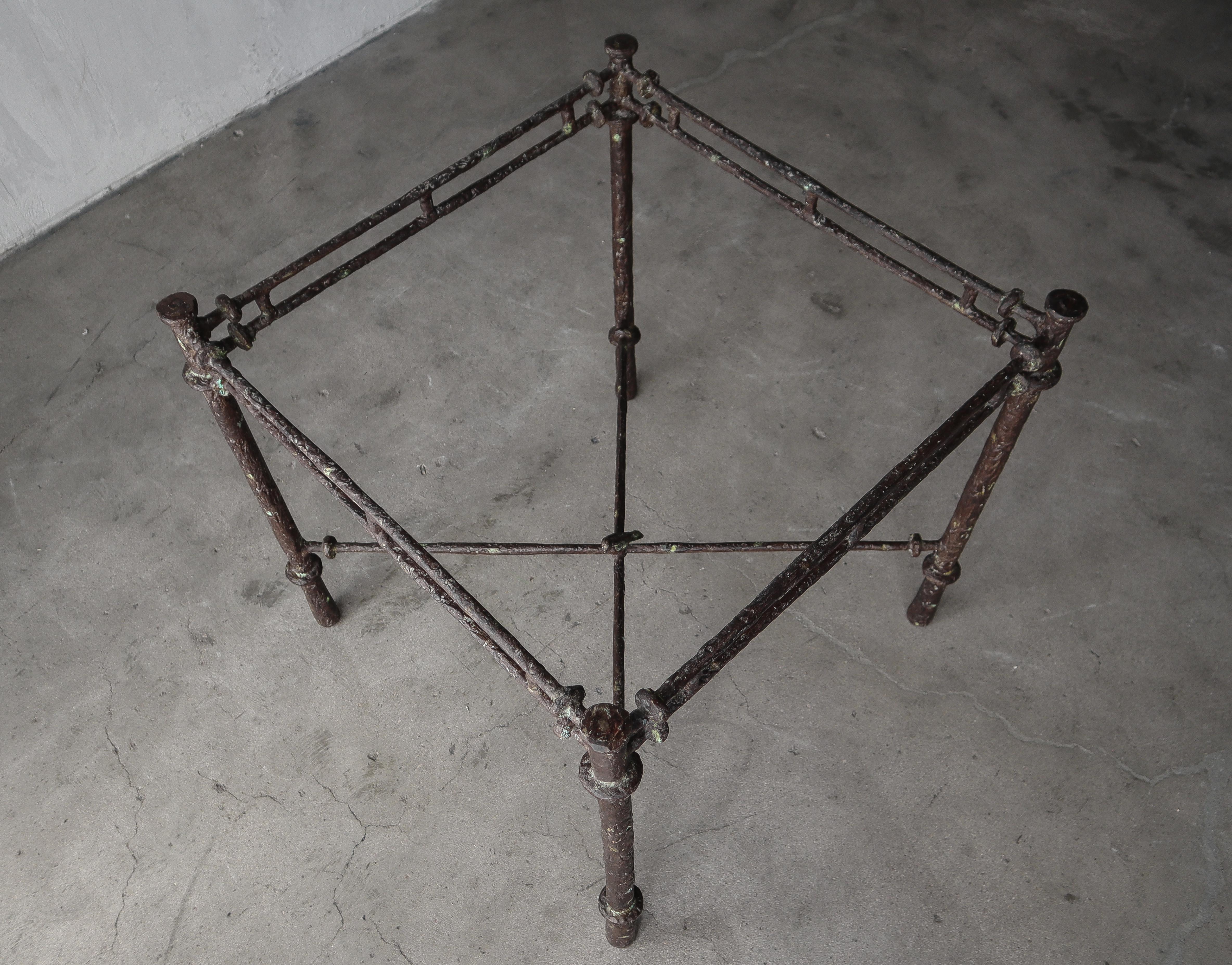 Giacometti Style Decorative Bronze Dining Table Base In Good Condition In Las Vegas, NV