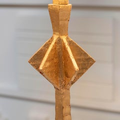 Giacometti-Style Etoile Table Lamp in Gold Leaf