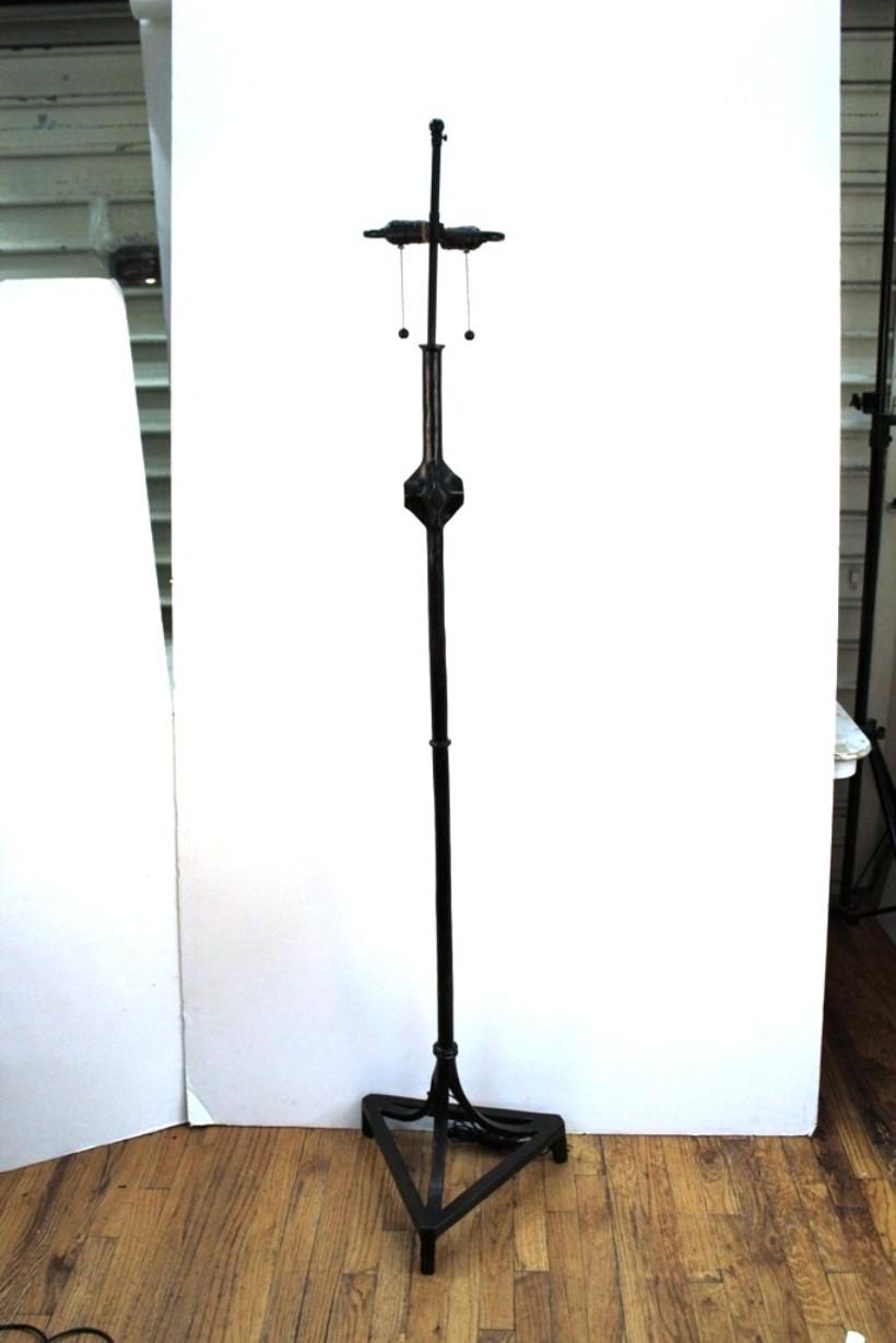 Modern Giacometti Style Floor Lamp in Ebonized Bronze