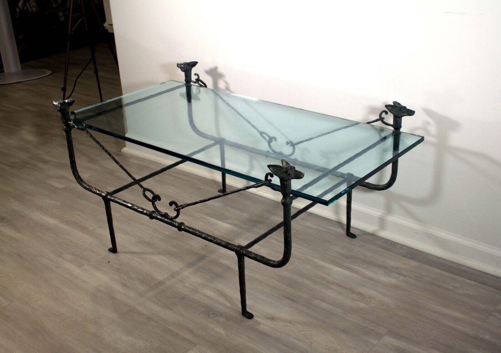 Giacometti Style Forged Wrought Iron Coffee Table by Paul Ferrante 2