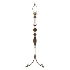 Giacometti Style French Modern Brutalist Floor Lamp