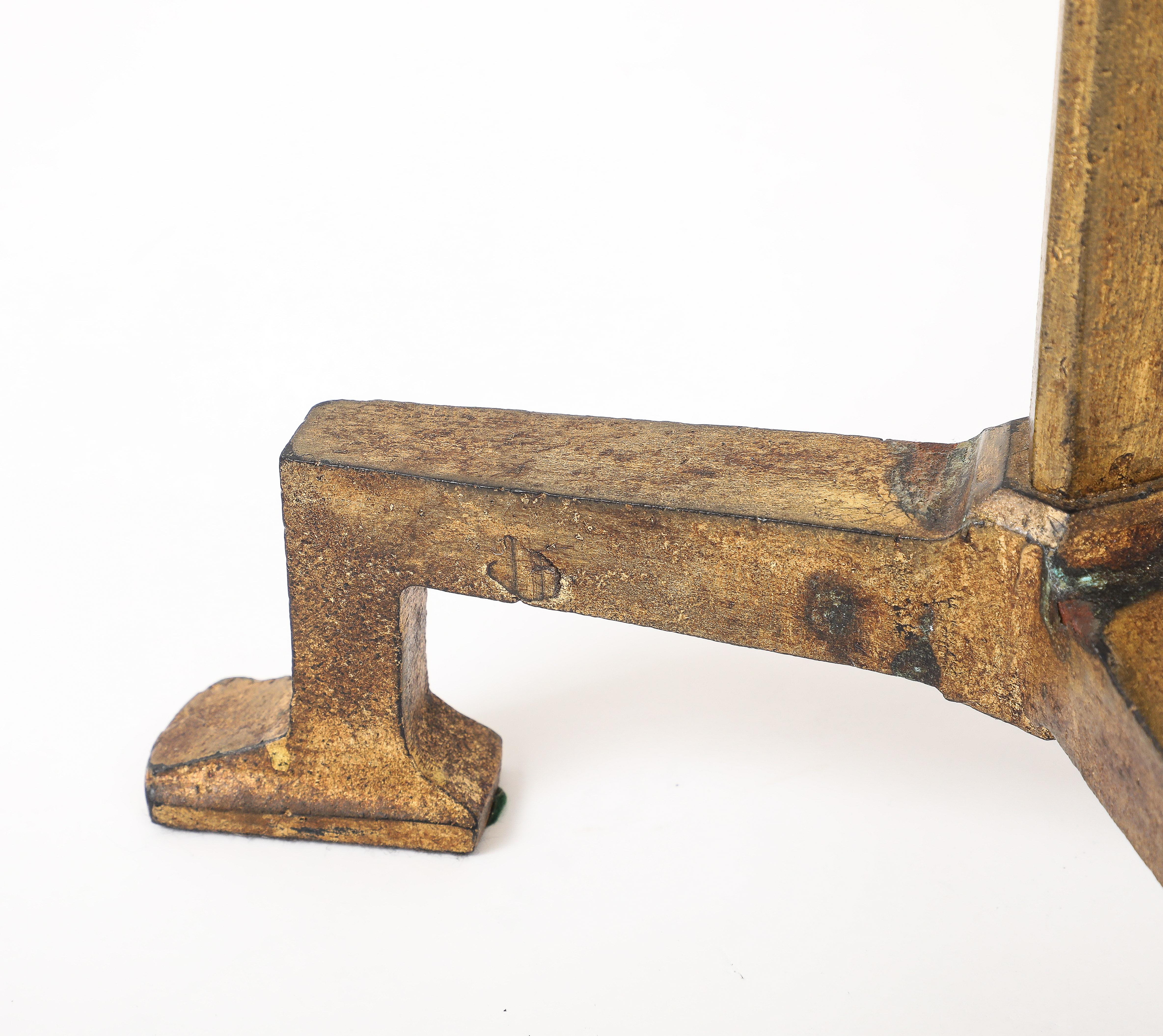 Lampade in ferro dorato in stile Giacometti in vendita 4