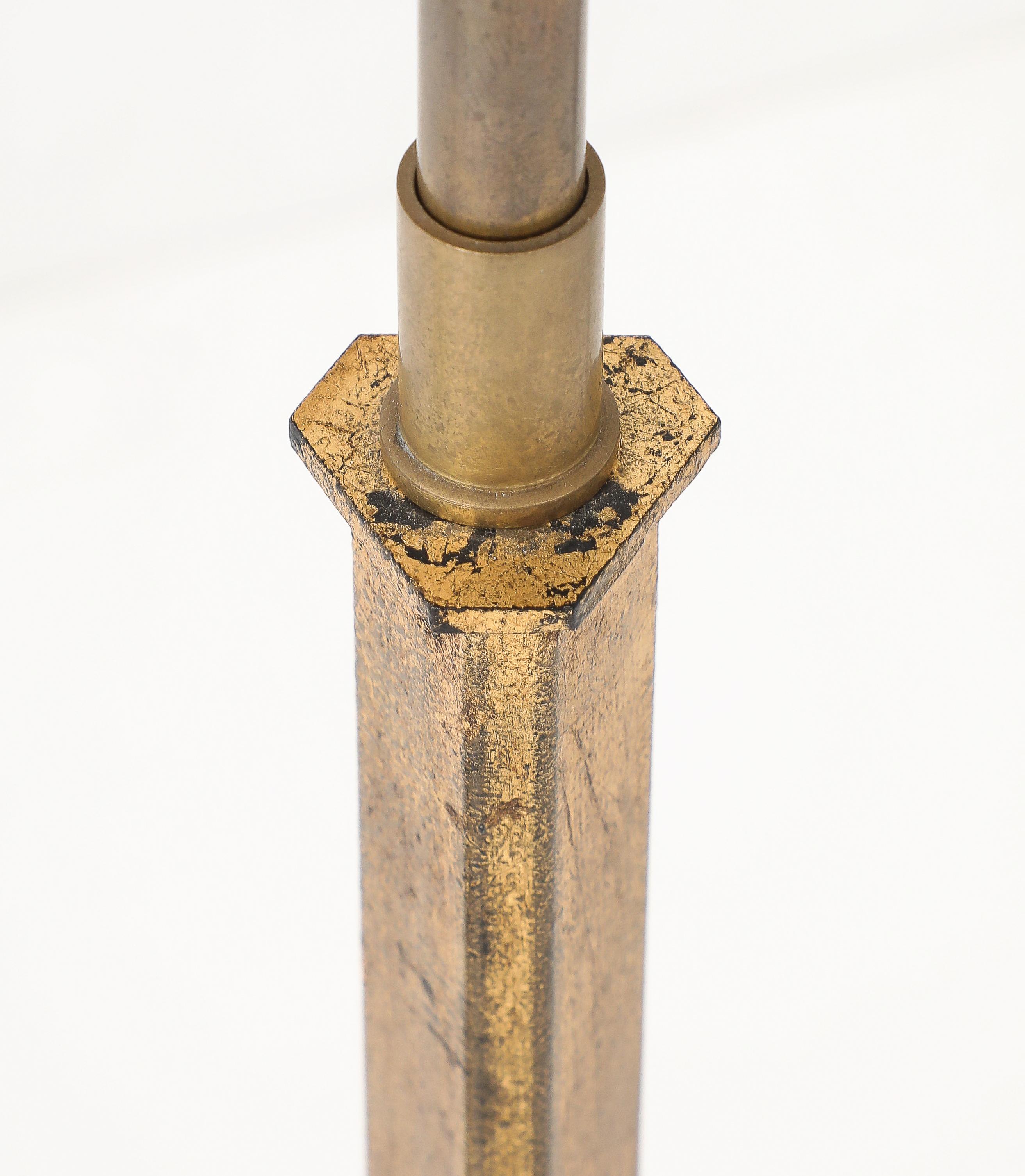 Lampade in ferro dorato in stile Giacometti in vendita 5