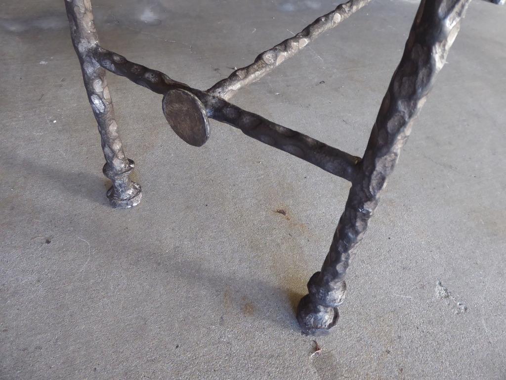 Giacometti Style Iron and Marble Console Table 4
