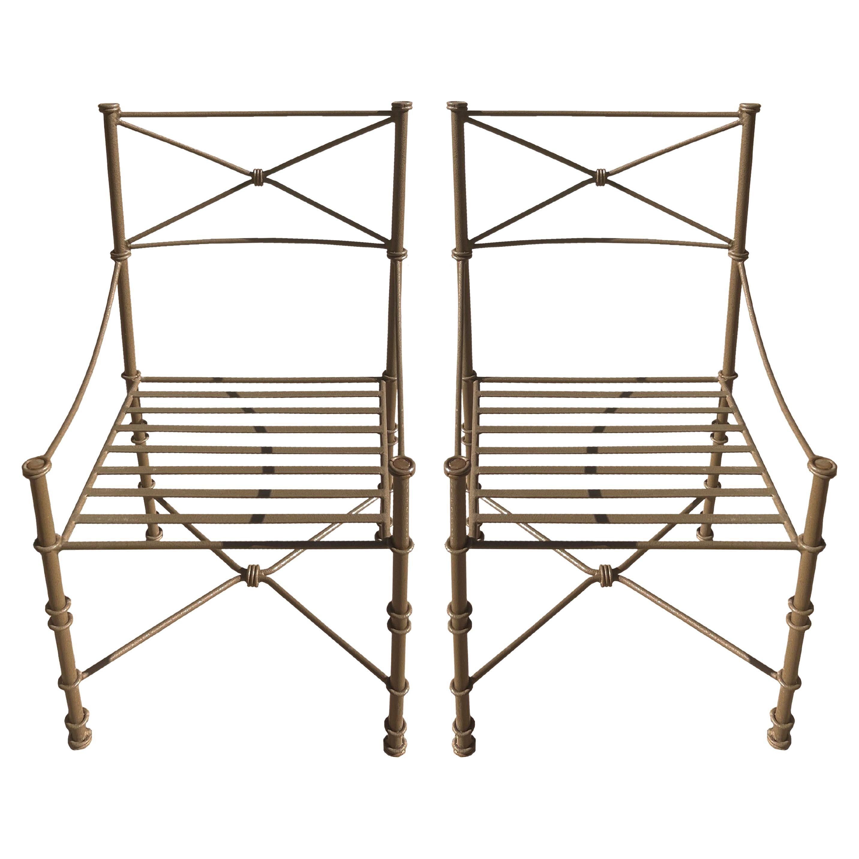 Giacometti Style Iron Chairs 'Set of 2'