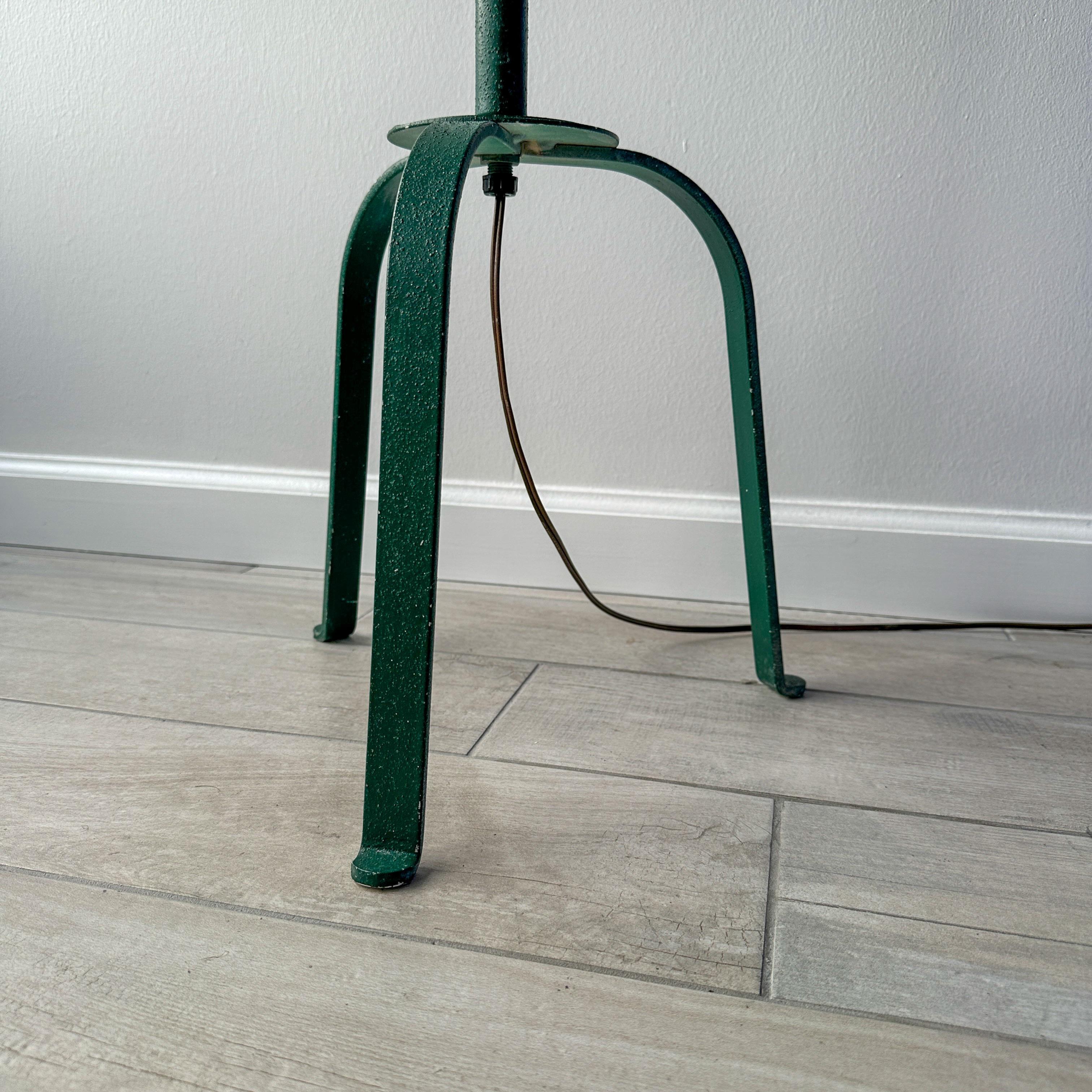 Giacometti Style Iron Floor Lamp With Pleated Shade 2