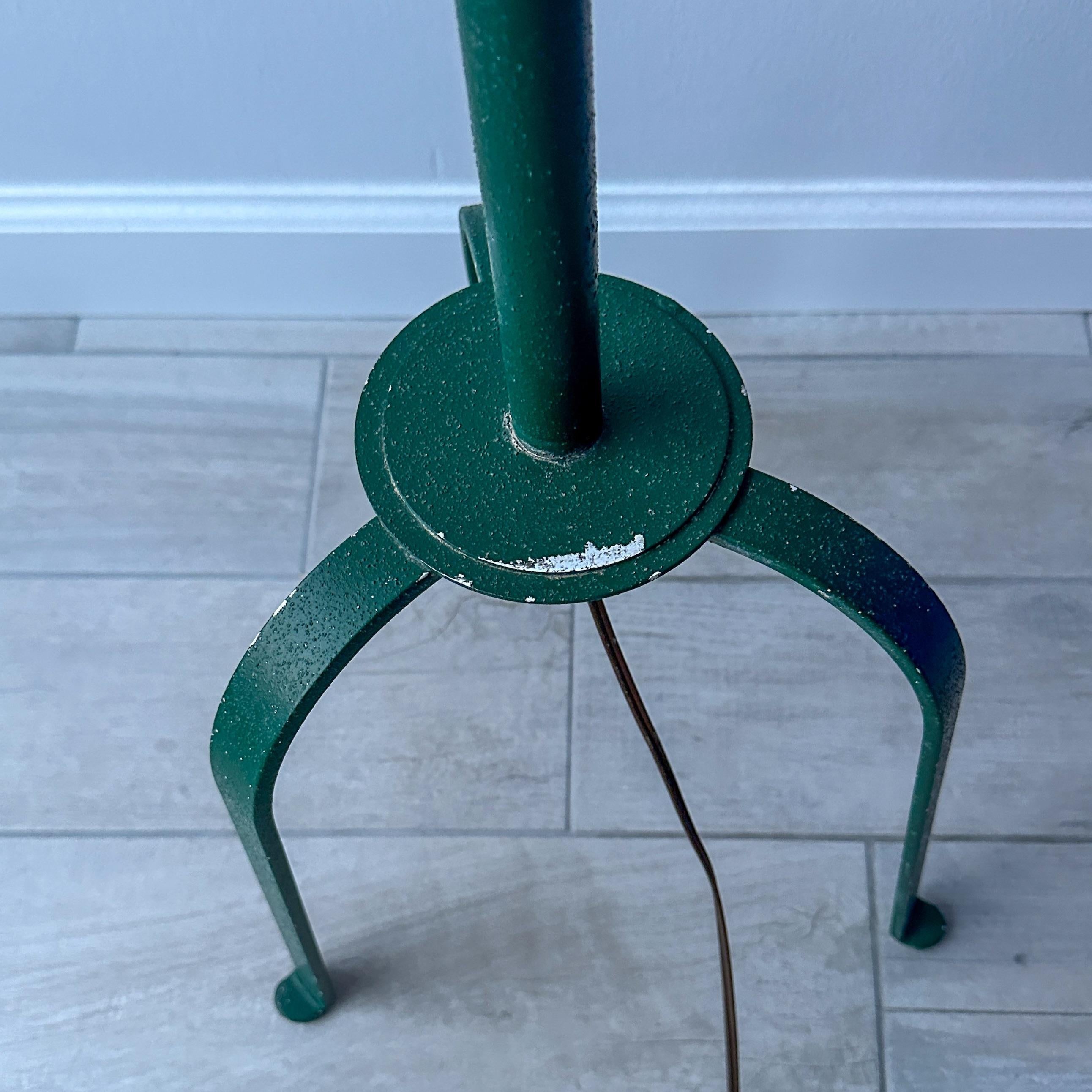 Giacometti Style Iron Floor Lamp With Pleated Shade 4