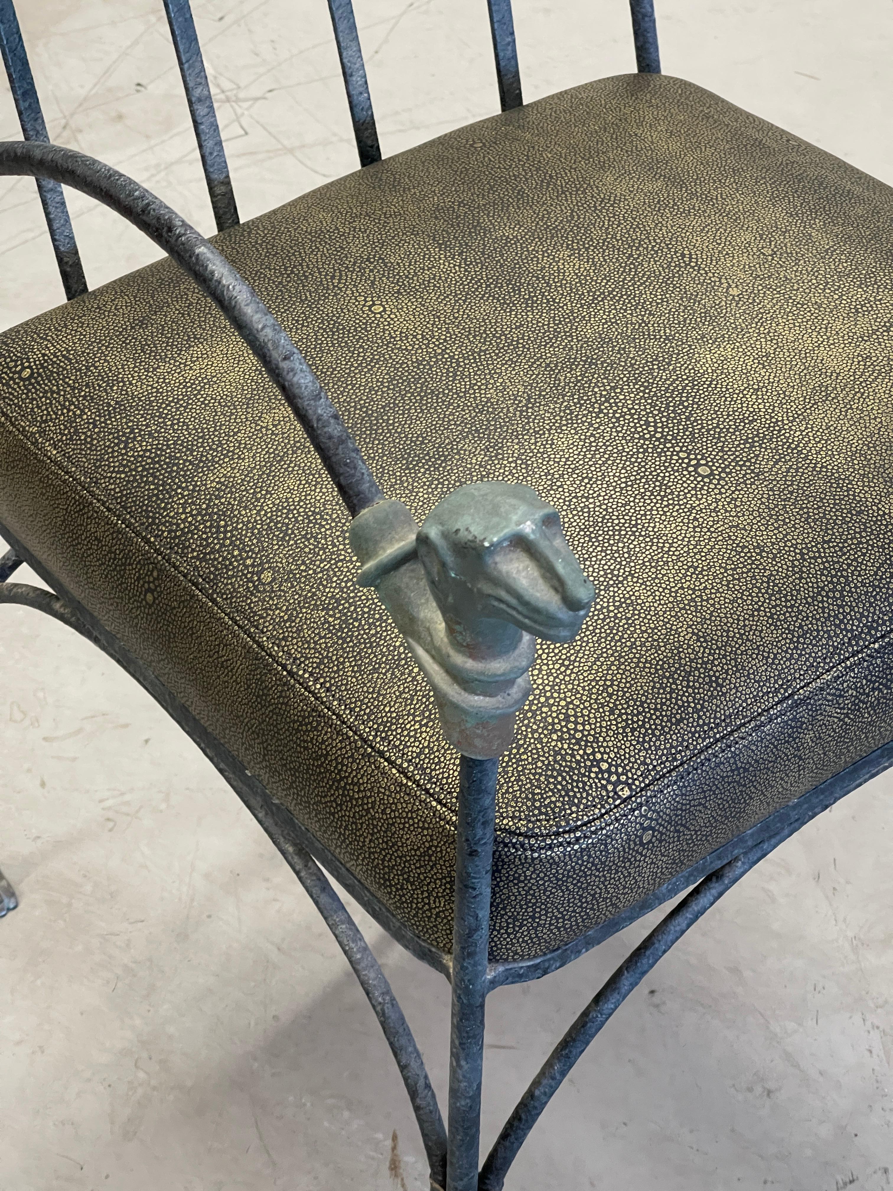 Giacometti Style Lion Head Chairs Set of 4 In Good Condition In Palm Springs, CA