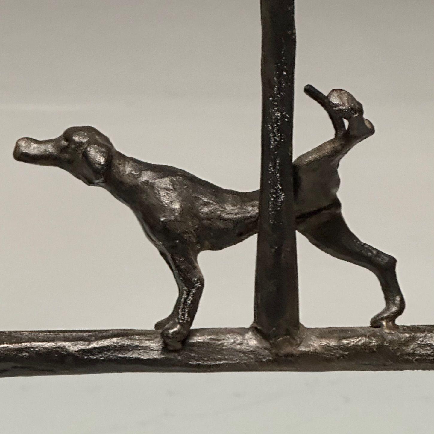 Table console moderne du milieu du siècle dernier, style Giacometti, cheval, chien et motif arbre en vente 1