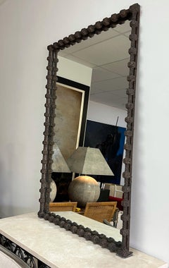 Giacometti Style Mirror by Jean Louis Chavin 1960s