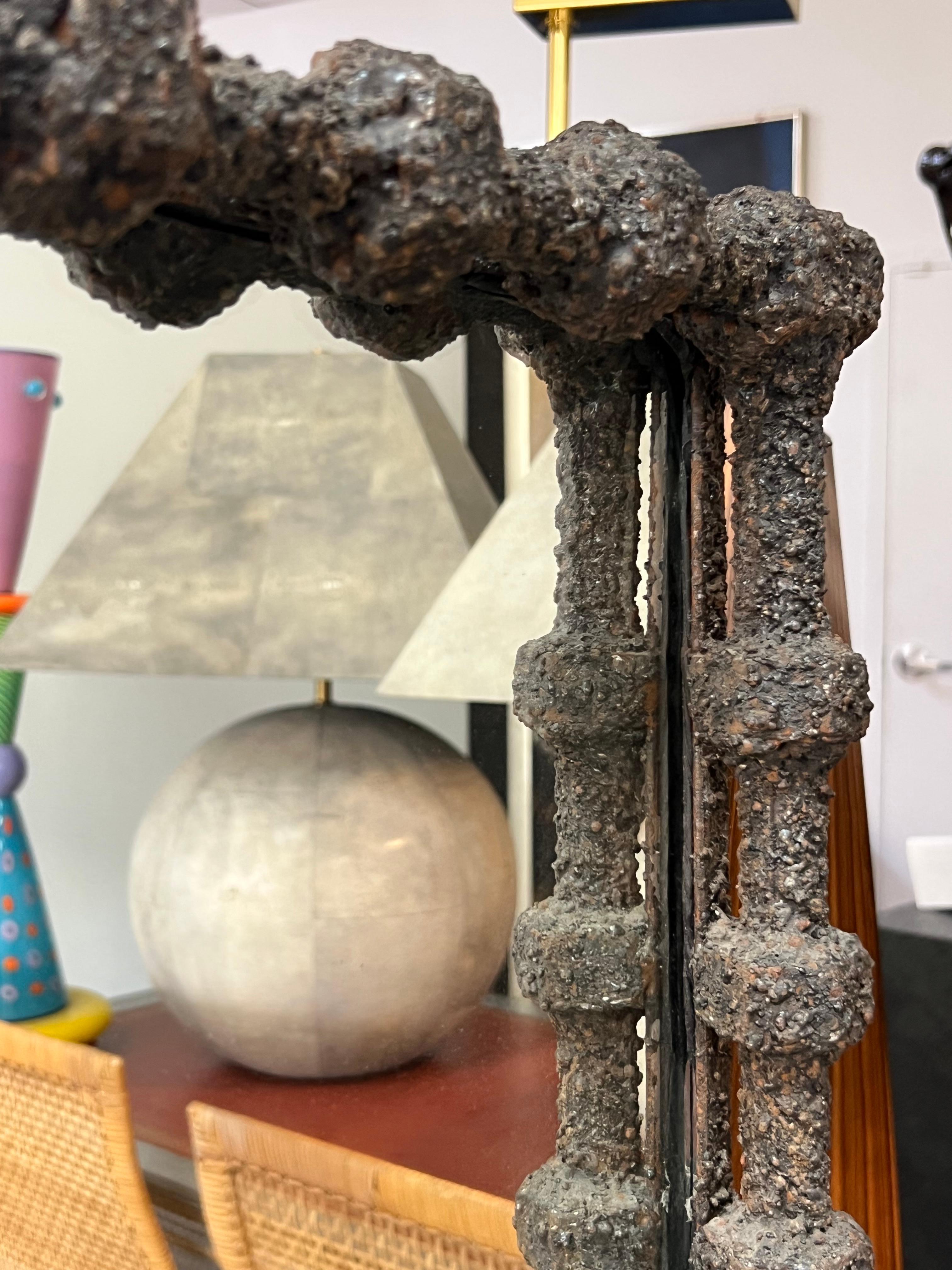 Specchio in stile Giacometti di Jean Louis Chavin 1960 in vendita 2
