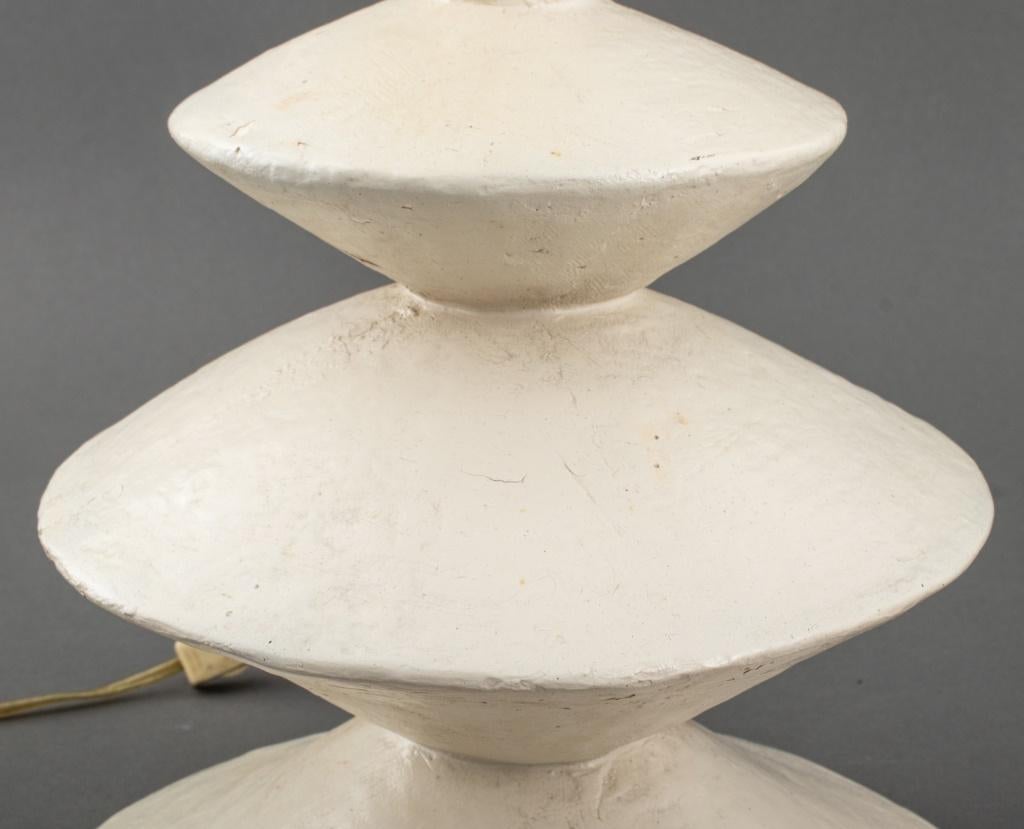Giacometti Style Modern White Table Lamp In Good Condition For Sale In New York, NY