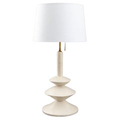 Moderne weiße Tischlampe im Giacometti-Stil