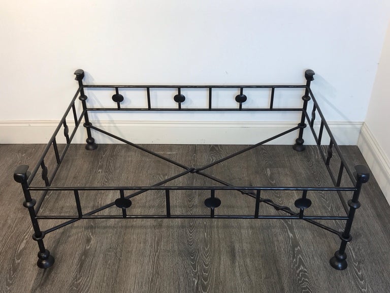 Giacometti Style Oil Rubbed Bronze Wrought Iron Coffee Table Base Giacometti Style Oil Rubbed Bronze Wrought Iron Coffee Table Base With A Single Serpent On