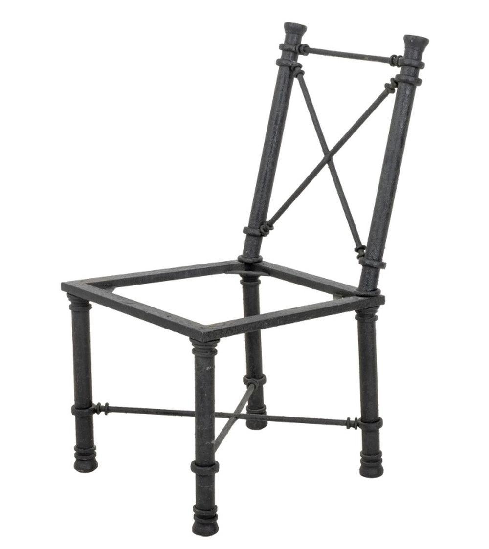 Metallo Sedie in metallo nero patinato in stile Giacometti, Pr in vendita
