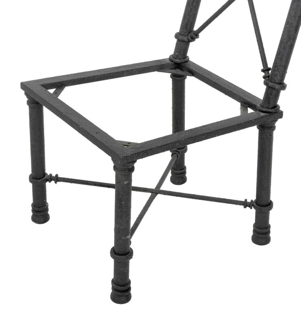 Sedie in metallo nero patinato in stile Giacometti, Pr in vendita 1