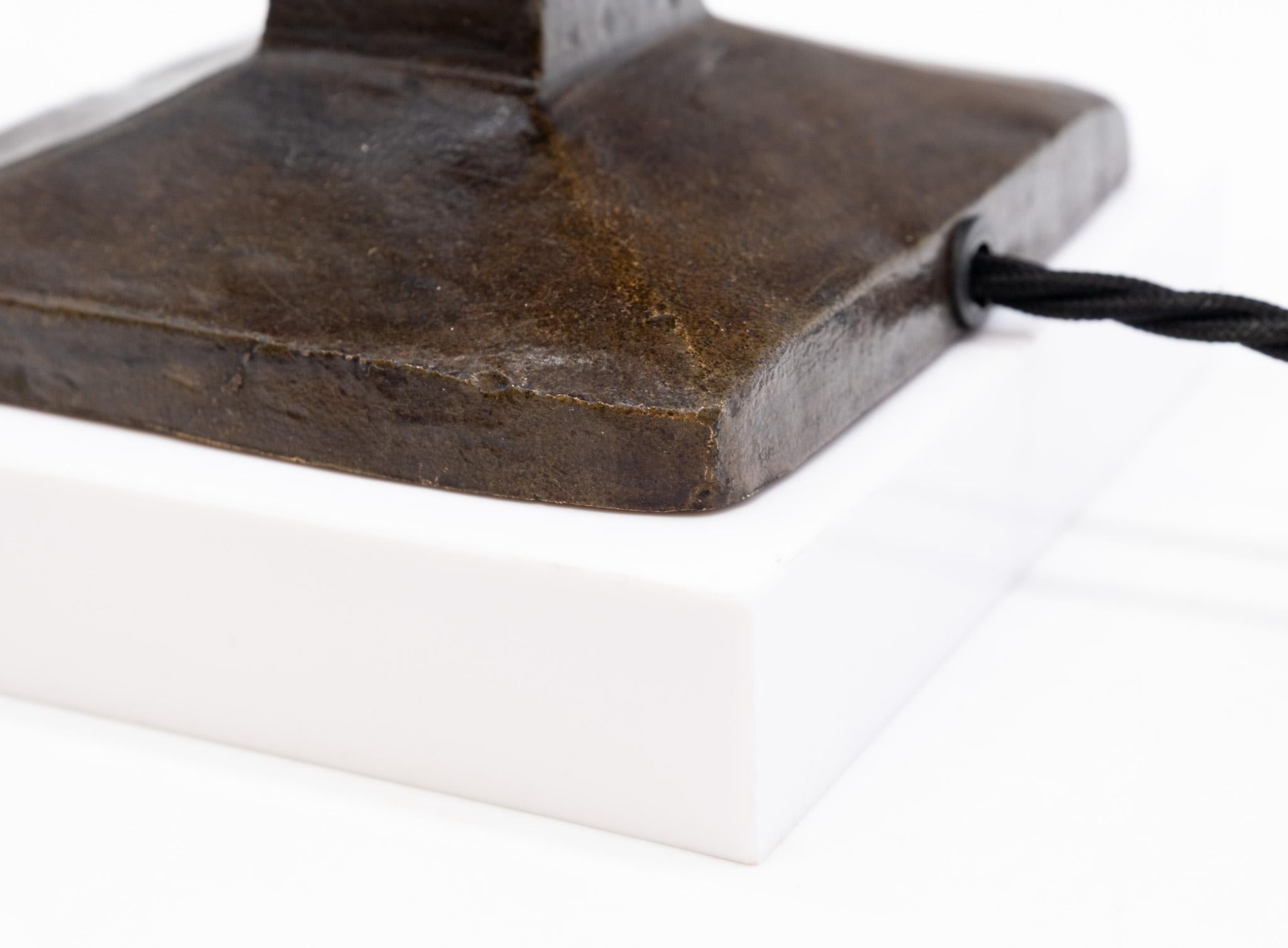 Giacometti Stil Patinierte Bronze Tischlampe im Zustand „Gut“ im Angebot in Norwich, GB