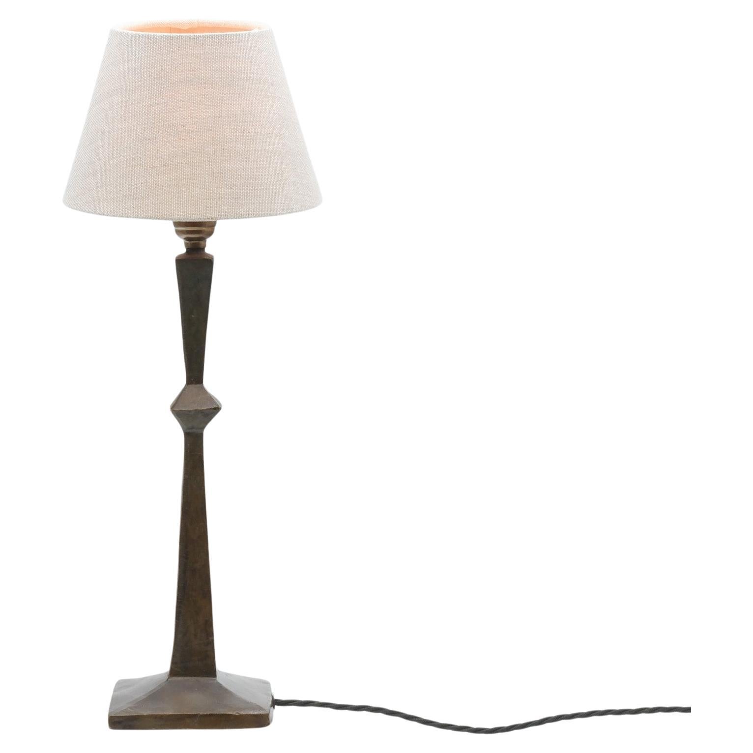 Giacometti Style Patinated Bronze Table Lamp