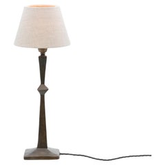 Giacometti Style Patinated Bronze Table Lamp