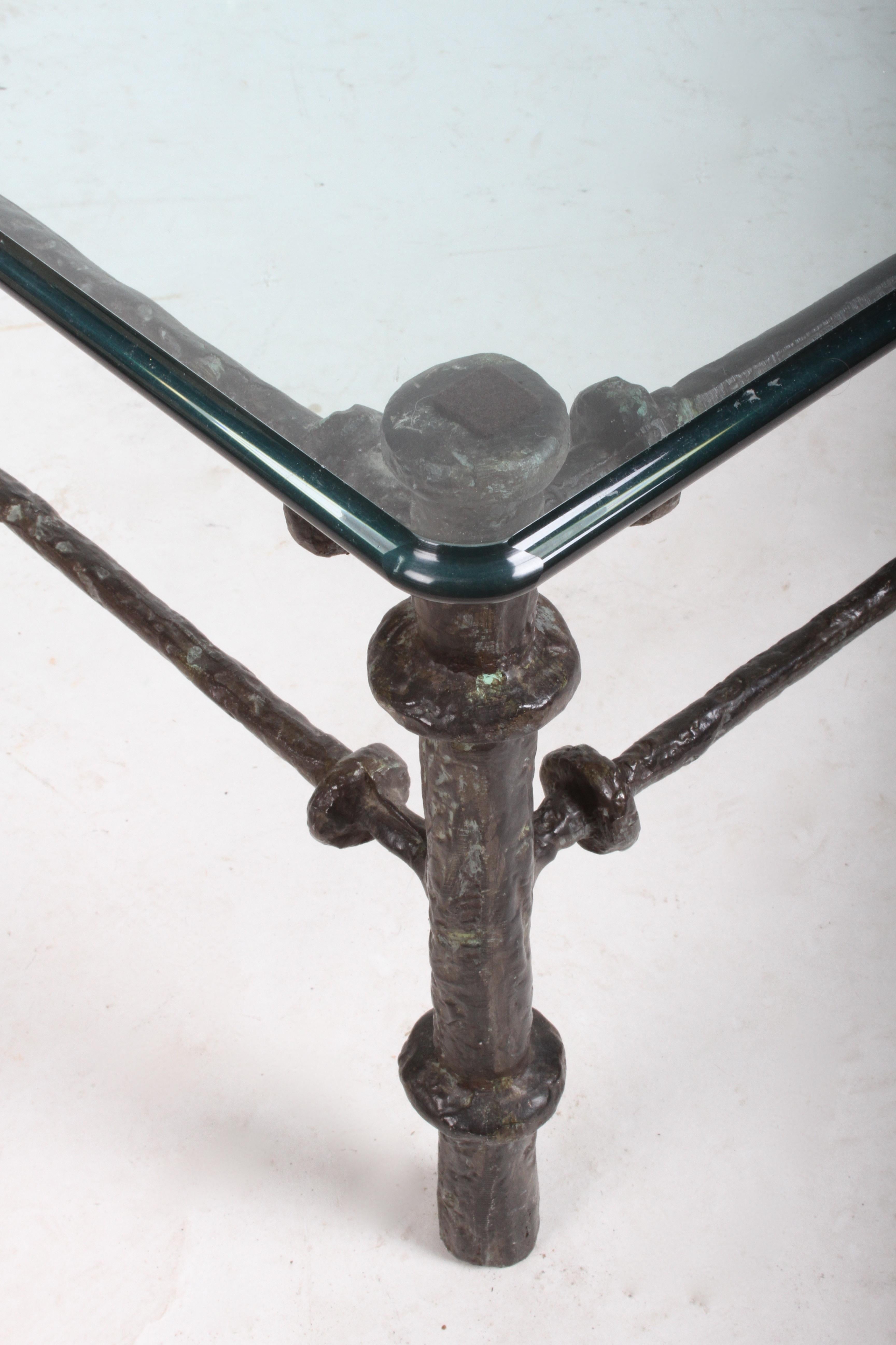 Giacometti Style Patinated Metal Coffee Table 2