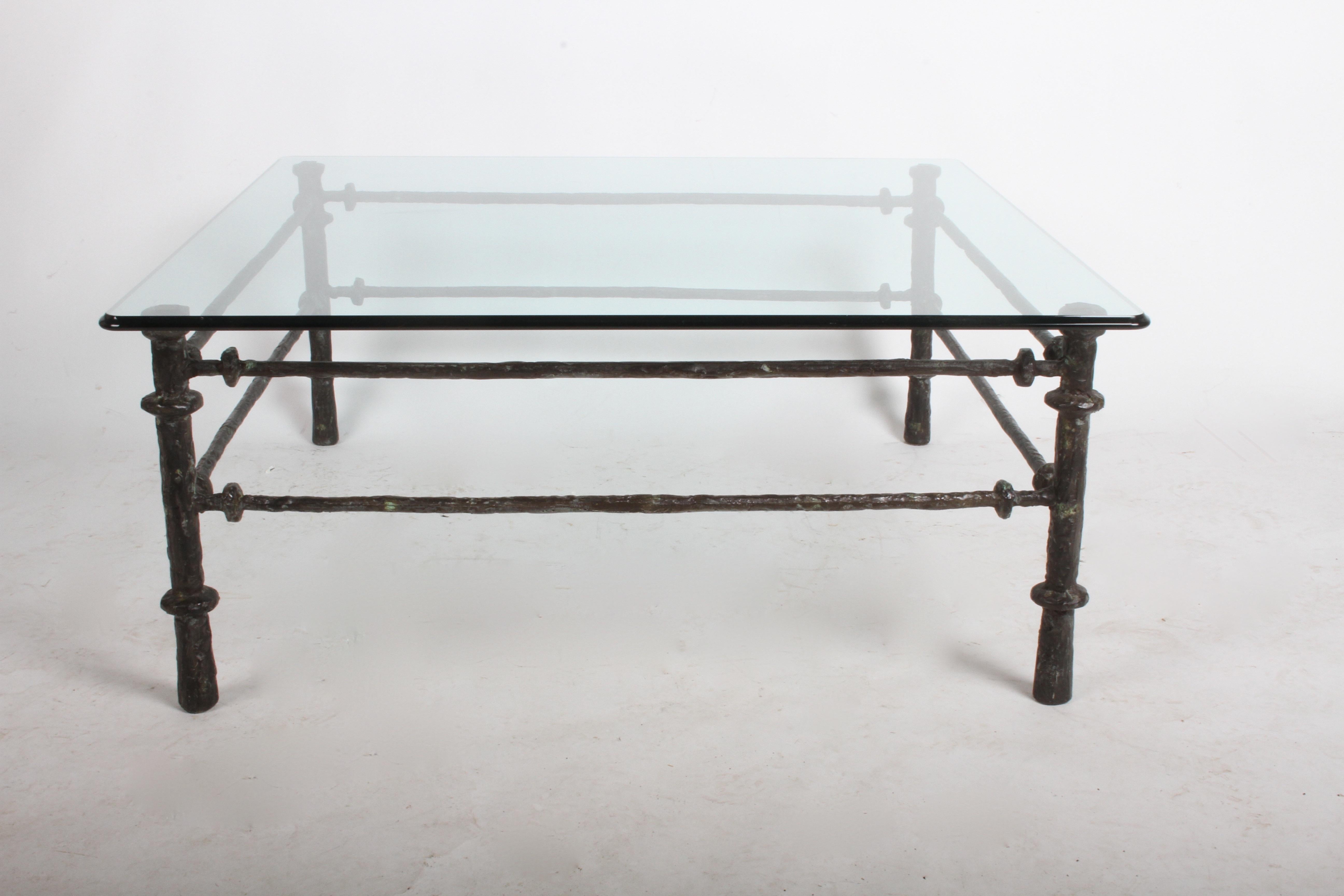 Giacometti Style Patinated Metal Coffee Table 3