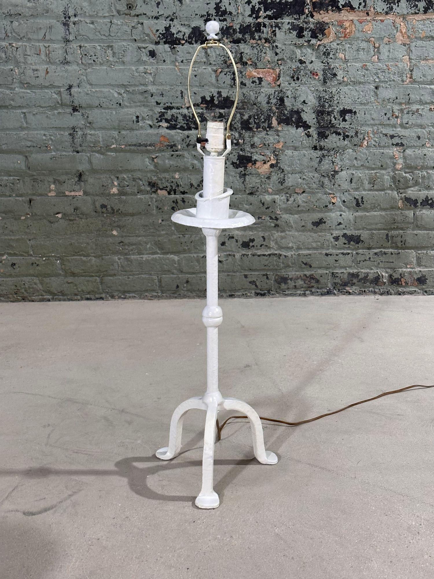 Mid-20th Century Giacometti Style Plaster Table Lamp, 1960 For Sale