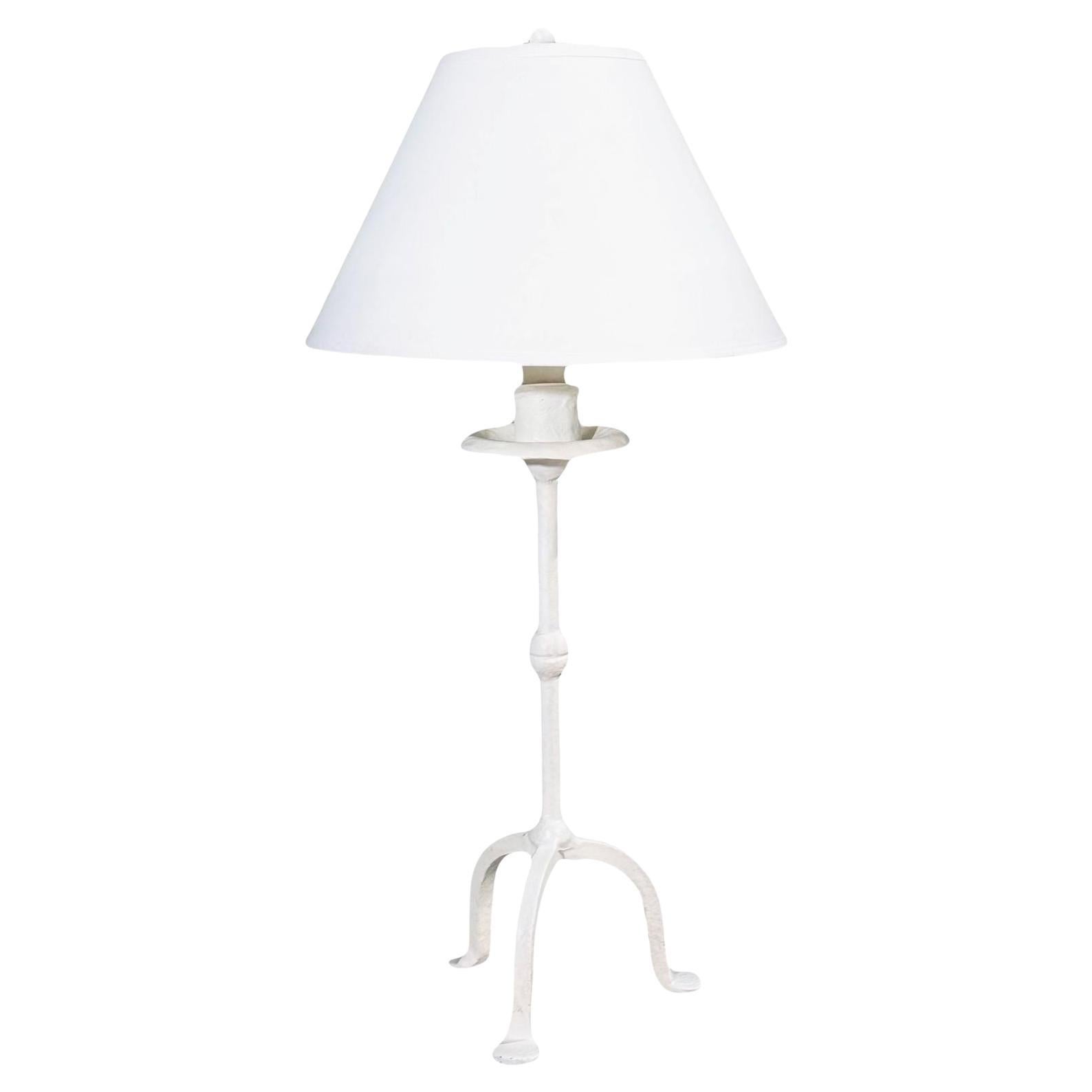 Giacometti Style Plaster Table Lamp, 1960 For Sale