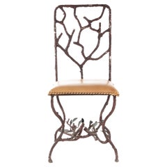 Chaise de jardin sculpturale de style Giacometti