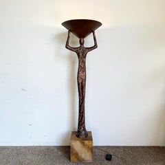 Giacometti Style Sculpture Lampadaire Torchiere