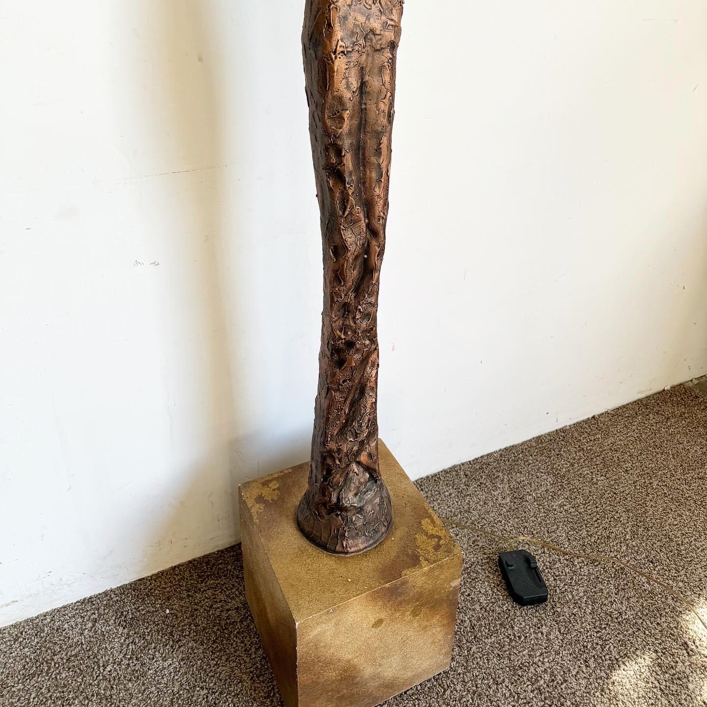 Giacometti Style Sculpture Floor Lamp Torchiere In Good Condition In Delray Beach, FL