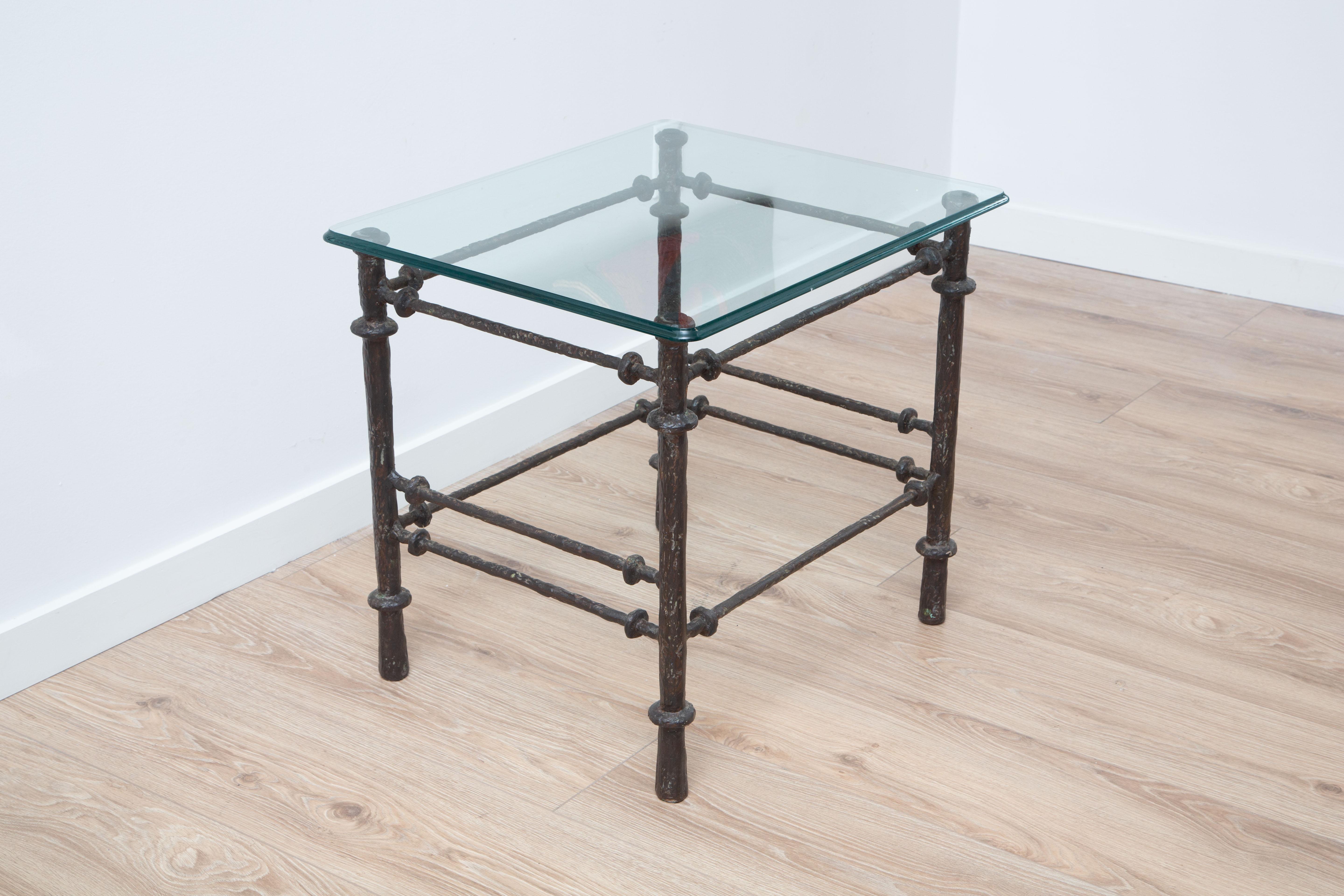Mid-Century Modern Giacometti Style Side Table, USA 1980