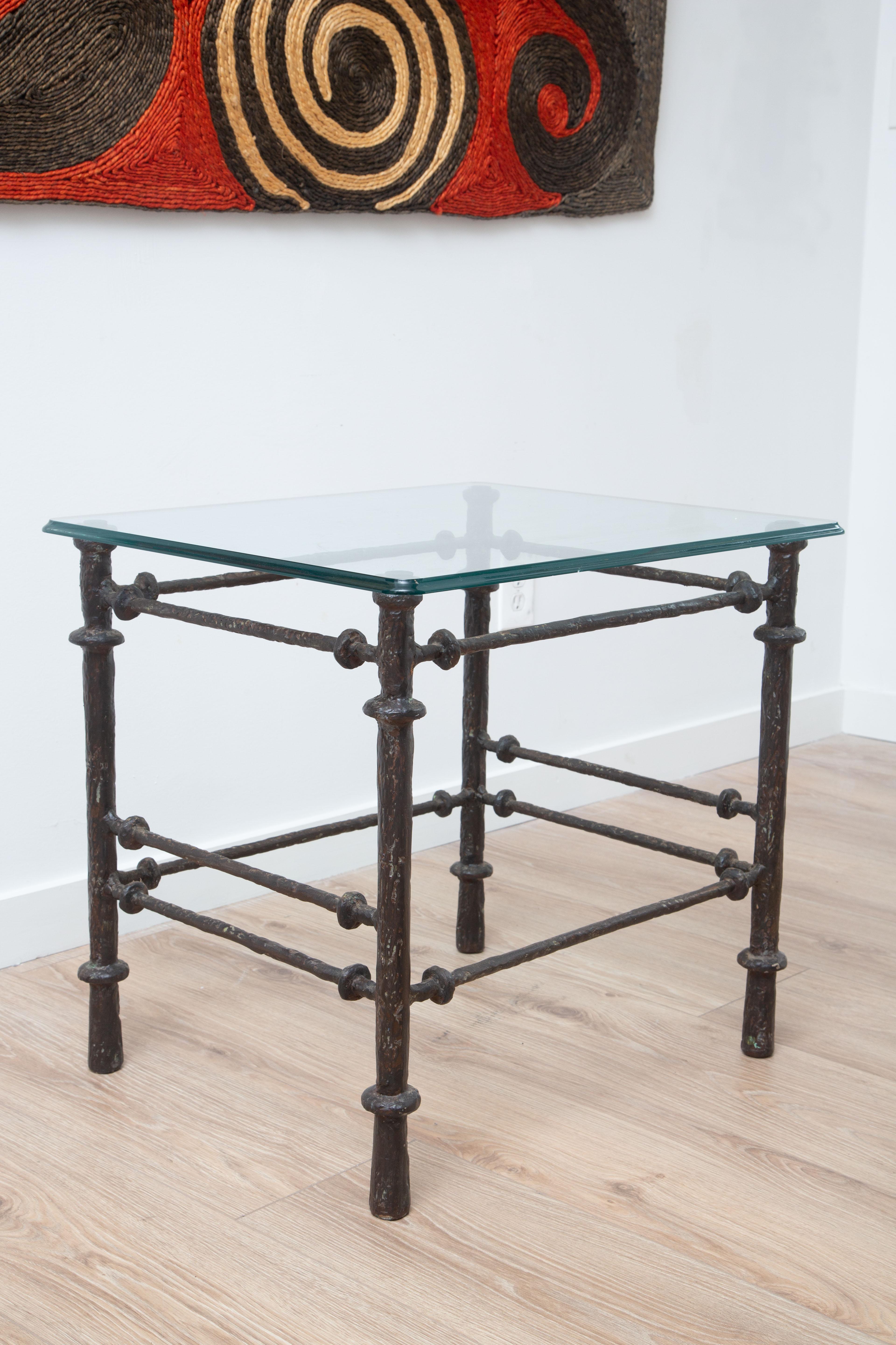 North American Giacometti Style Side Table, USA 1980