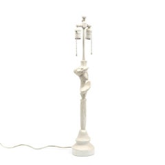Giacometti Style "Tete de Femme" Cast Plaster Table Lamp