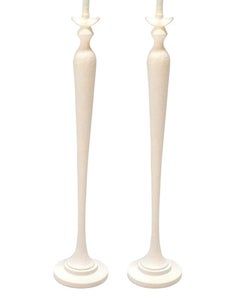 Lámparas de pie de imitación de yeso blanco estilo Giacometti Firenze by Baker