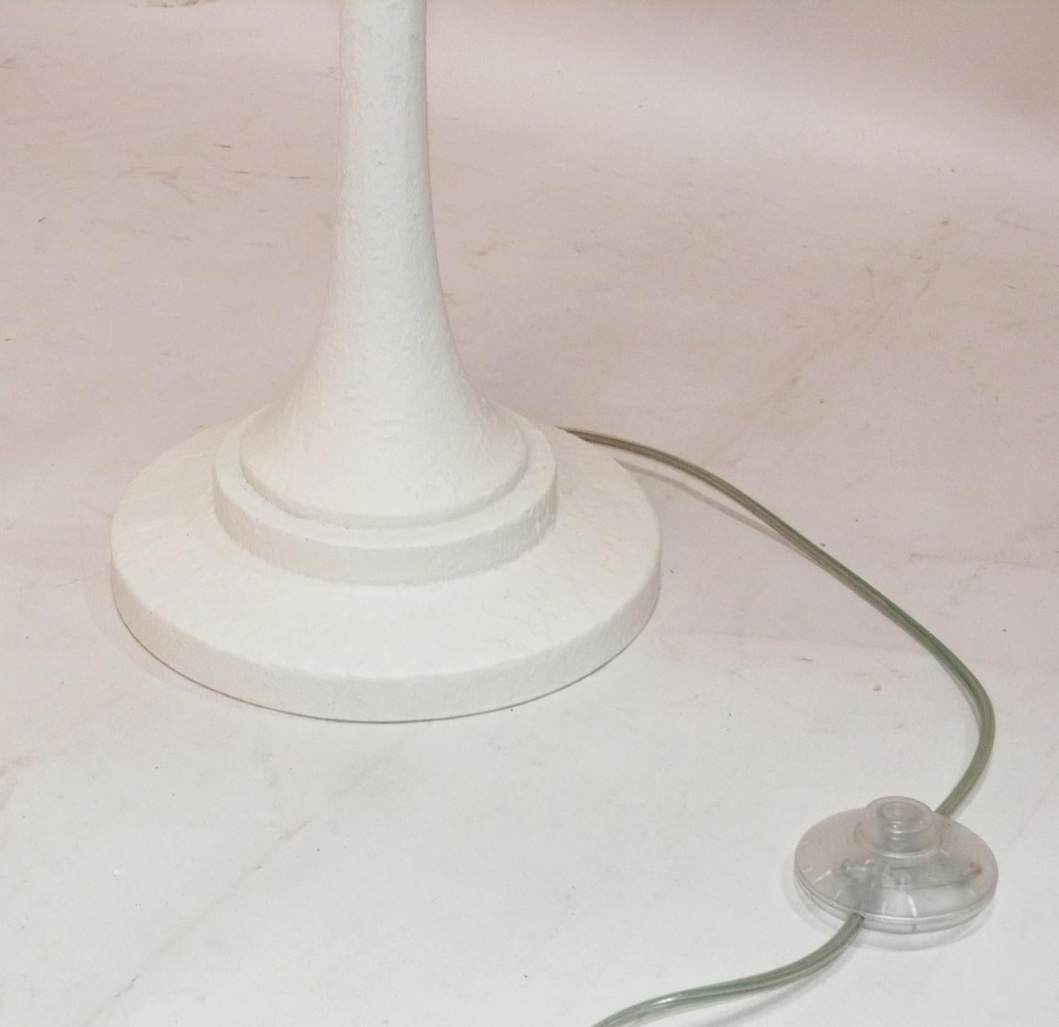 white plaster floor lamp