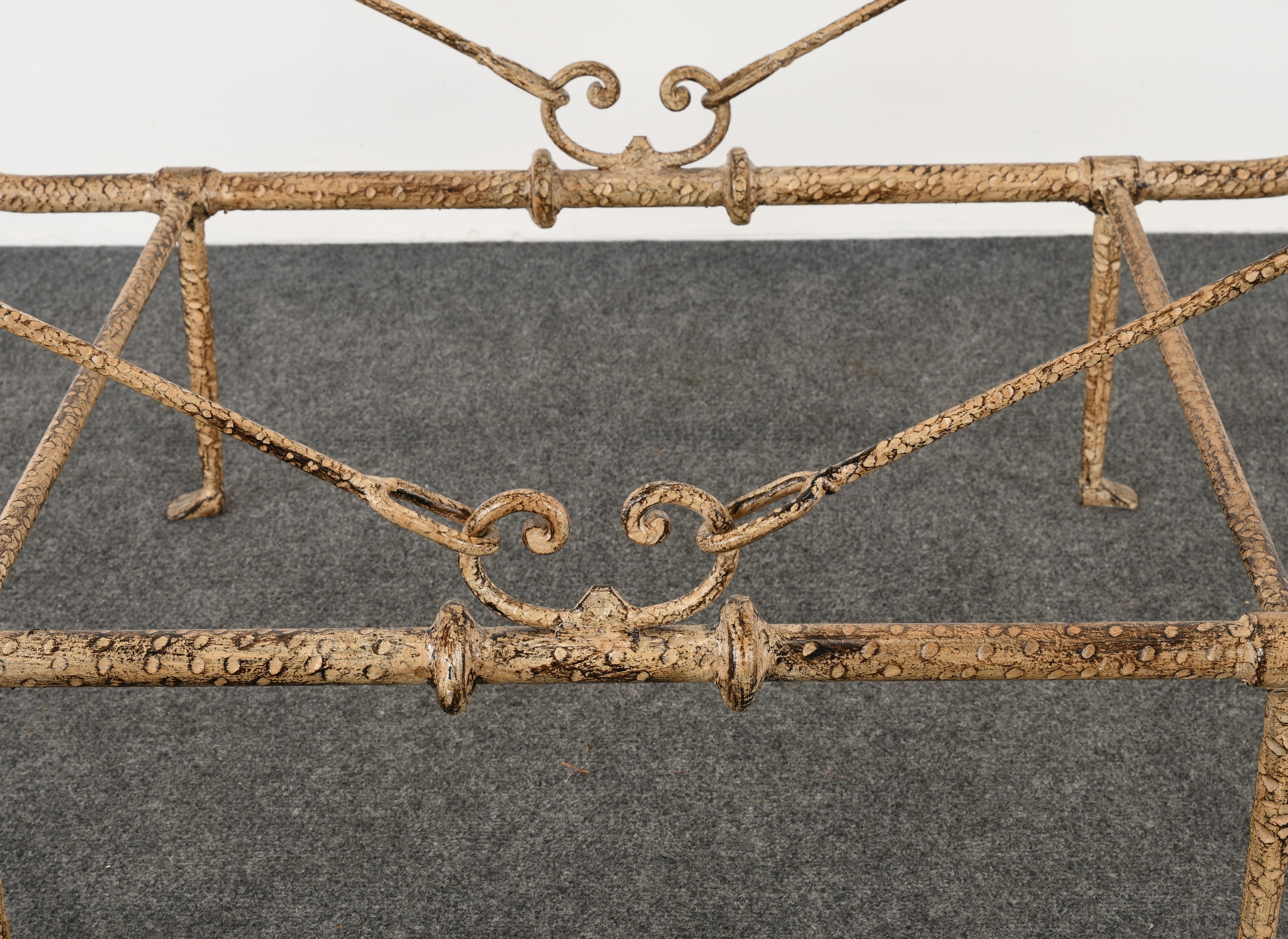 Giacometti Style Wrought Iron Coffee Table by Paul Ferrante, 1980s 2