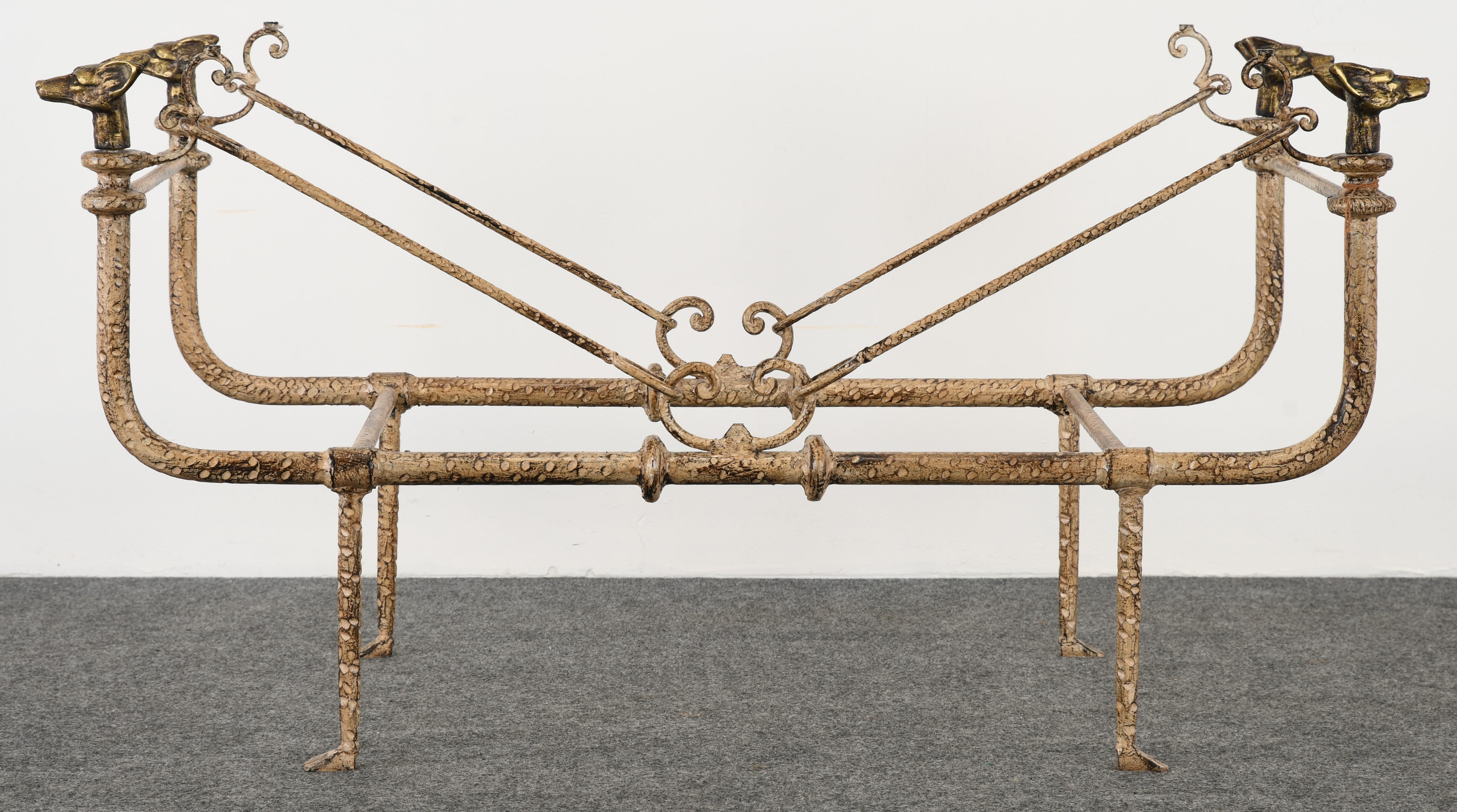 Giacometti Style Wrought Iron Coffee Table by Paul Ferrante, 1980s 5