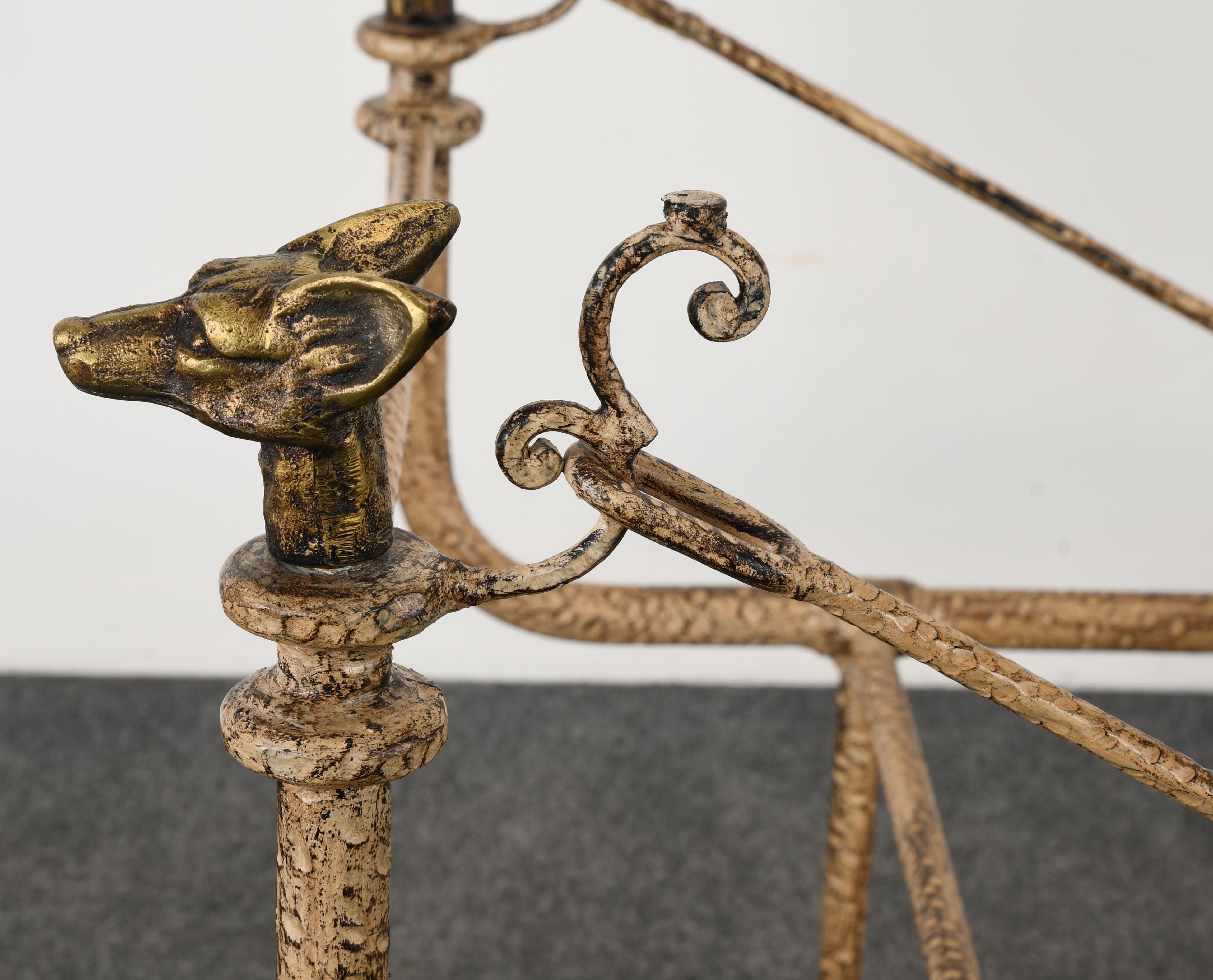 Giacometti Style Wrought Iron Coffee Table by Paul Ferrante, 1980s 5