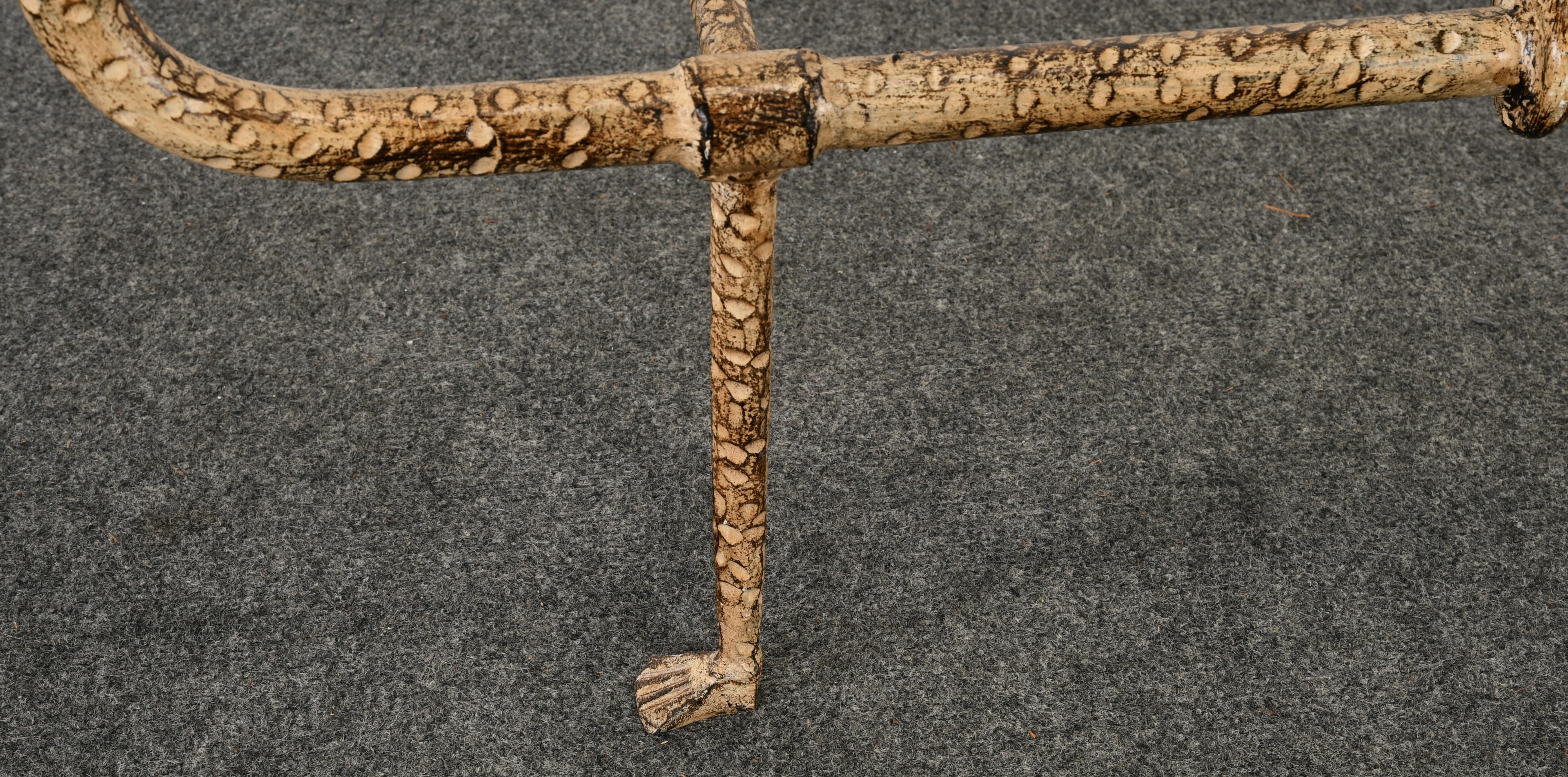 Giacometti Style Wrought Iron Coffee Table by Paul Ferrante, 1980s 6