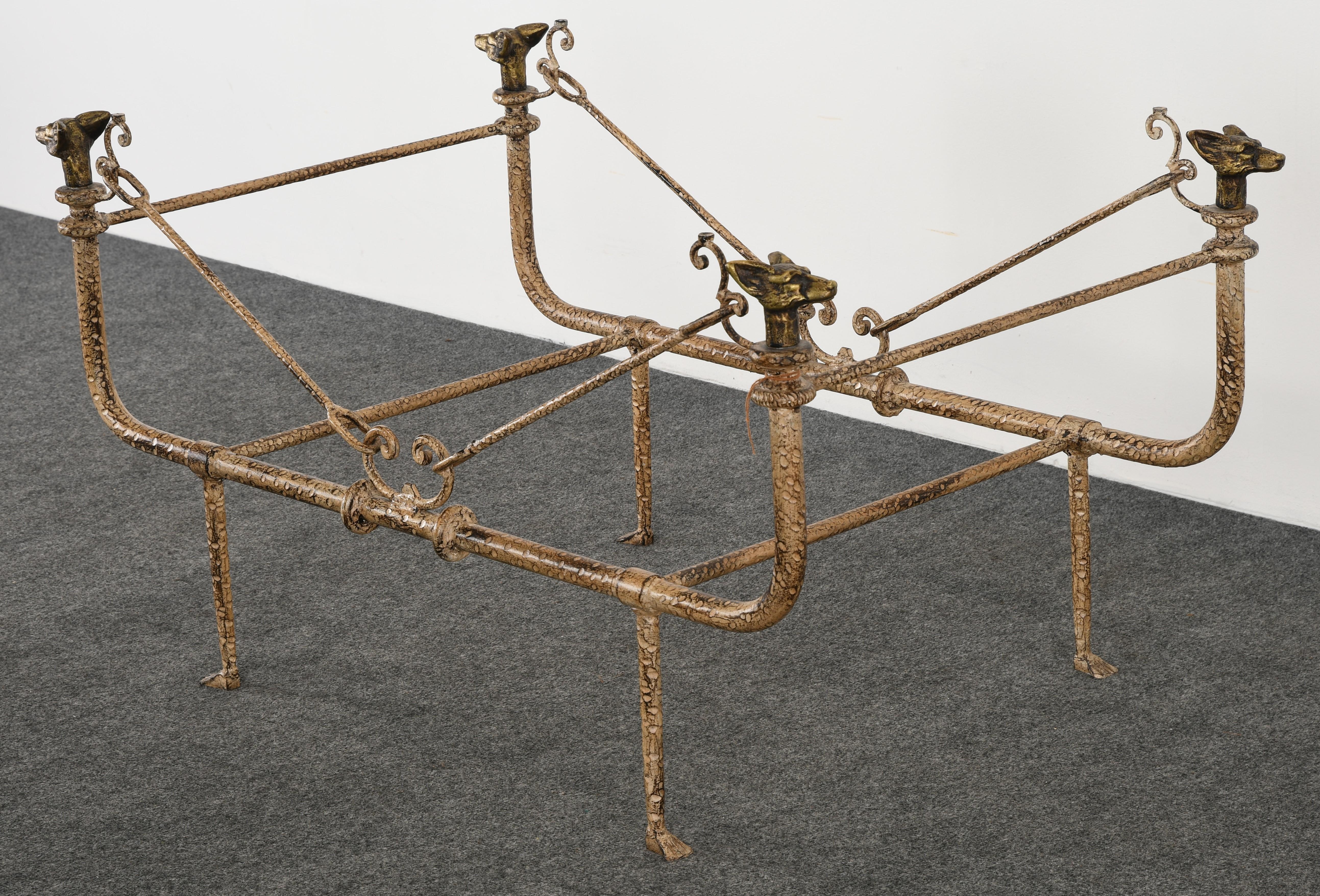 Giacometti Style Wrought Iron Coffee Table by Paul Ferrante, 1980s 1