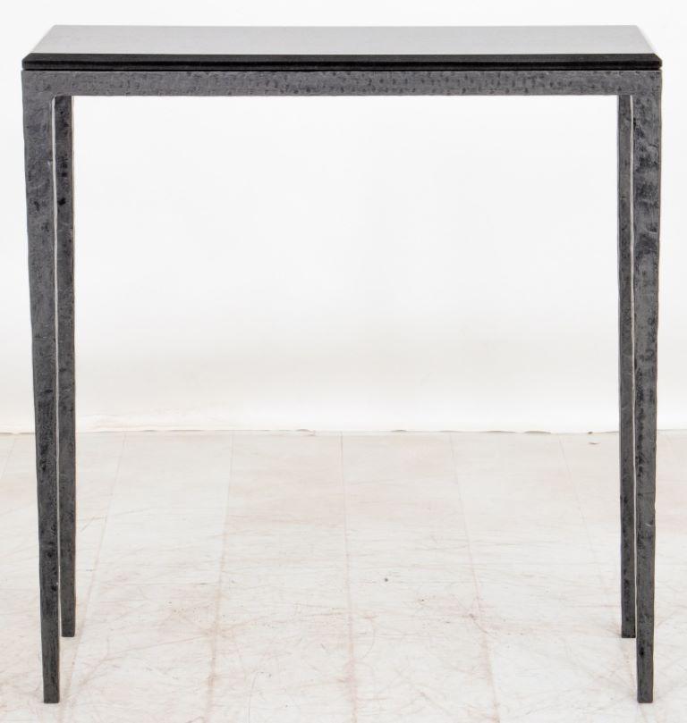 Giacometti Style Wrought Iron Side Table with black granite top, 20th Century

Dealer: S138XX