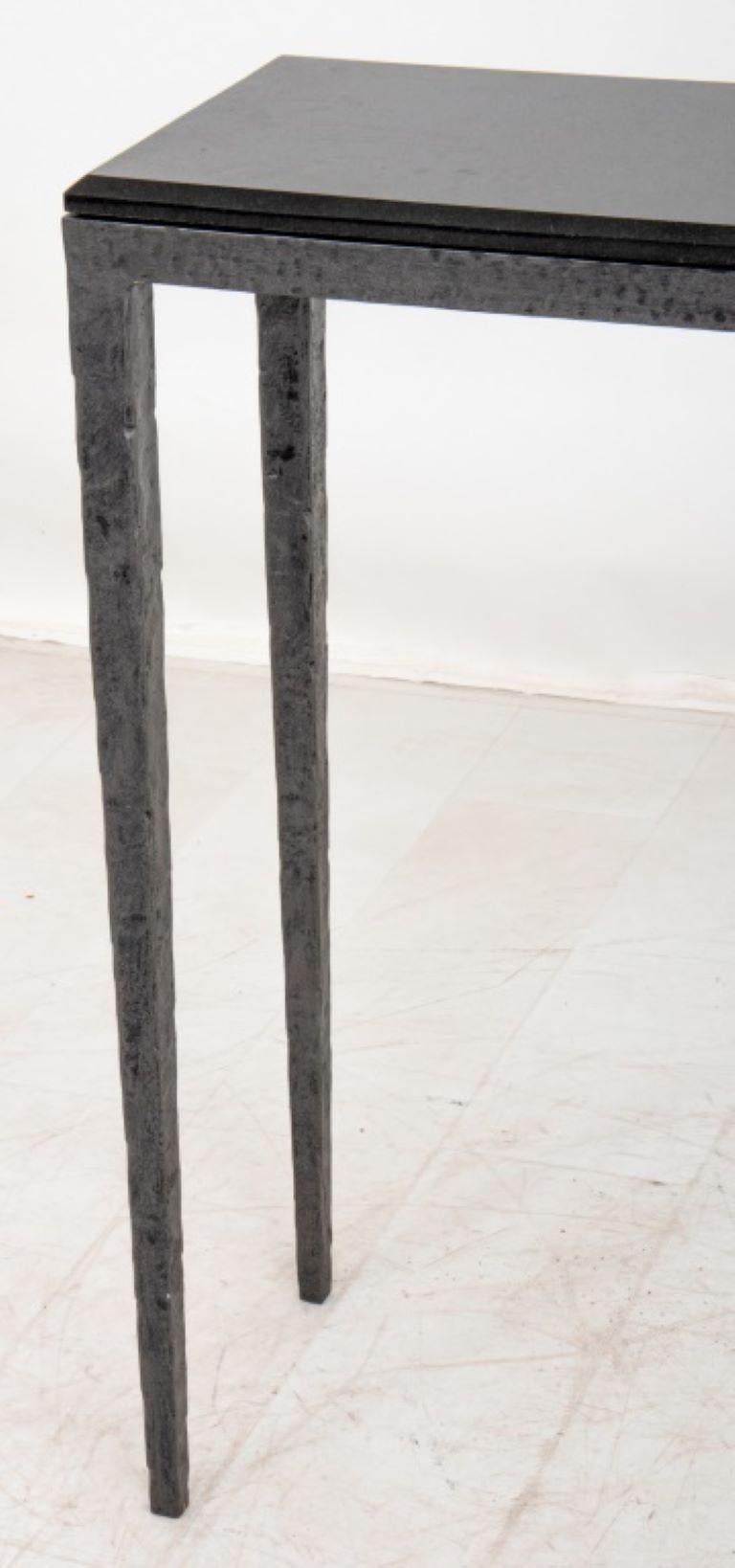 Industrial Giacometti Style Wrought Iron Side Table, 20th C For Sale